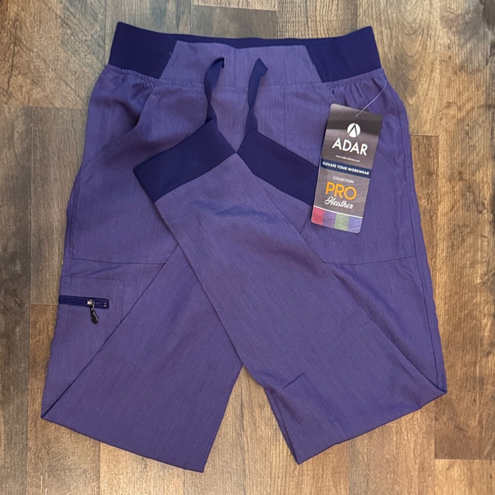 NWT Adar tailored scrubs Purple